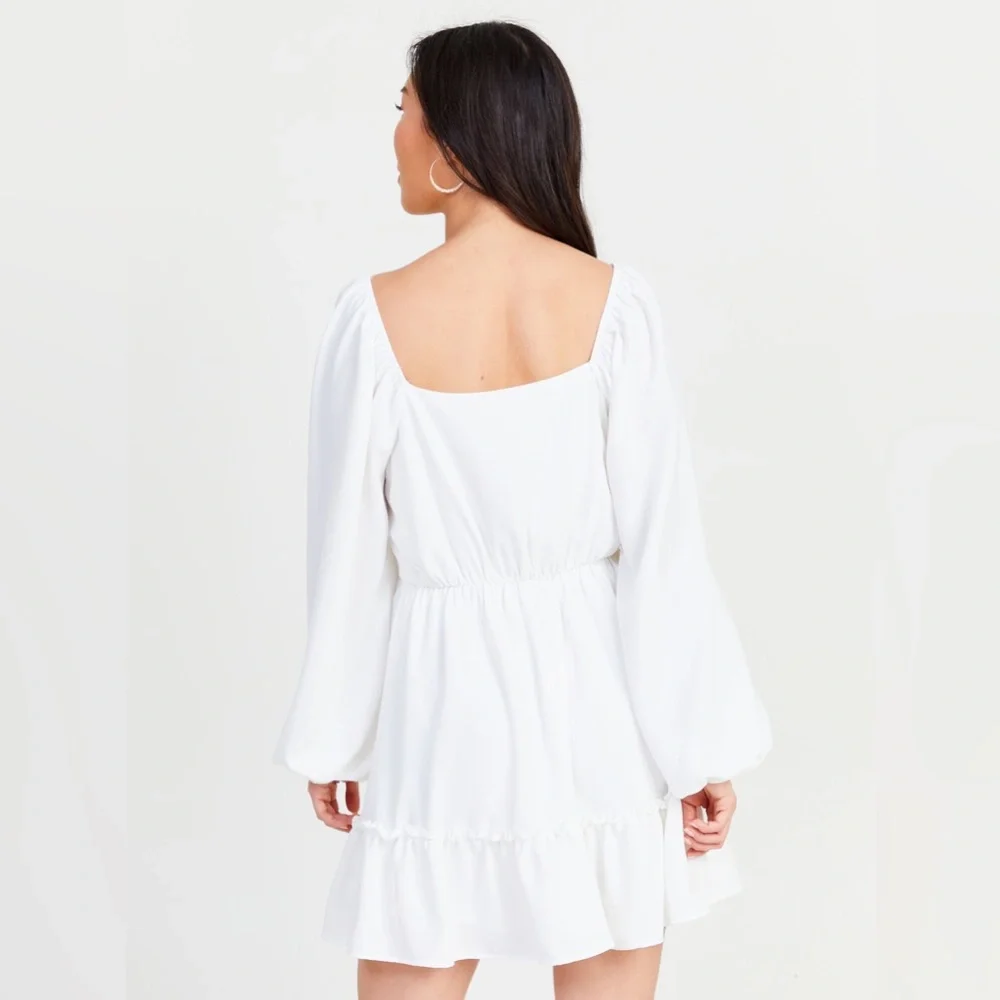 Altar’d State Green Sage Long Sleeve Mini Dress - Picture 7 of 8